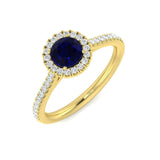Diamond Norham Blue Sapphire Ring | 0.75ct - 1.25ct