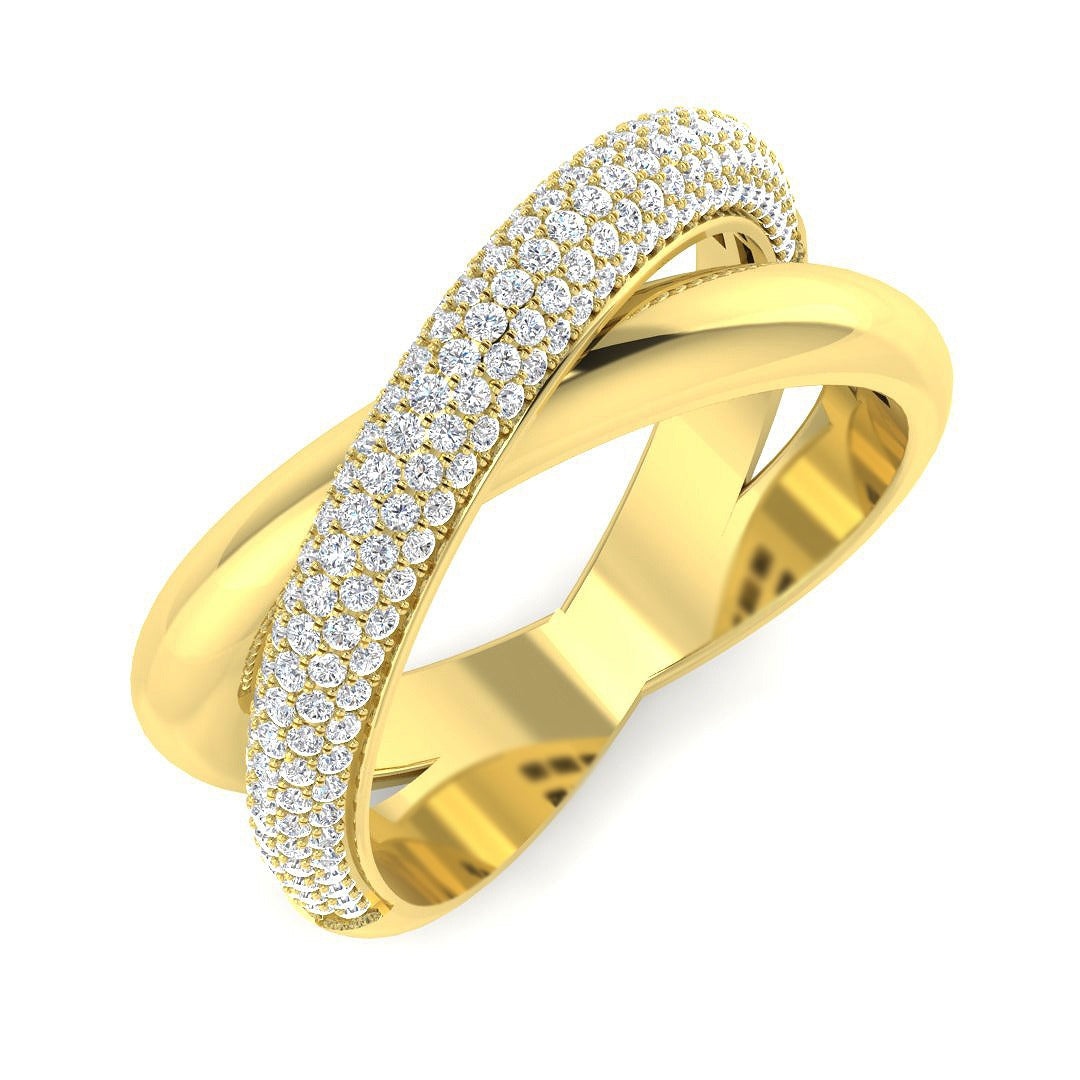 Criss Cross Diamond Ring | Lab-Grown & Natural Diamonds