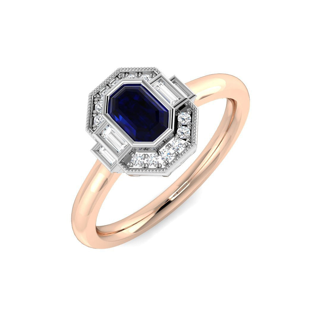Diamond Perth Blue Sapphire Ring | 0.75ct - 2.25ct