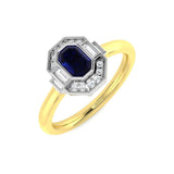Diamond Perth Blue Sapphire Ring | 0.75ct - 2.25ct