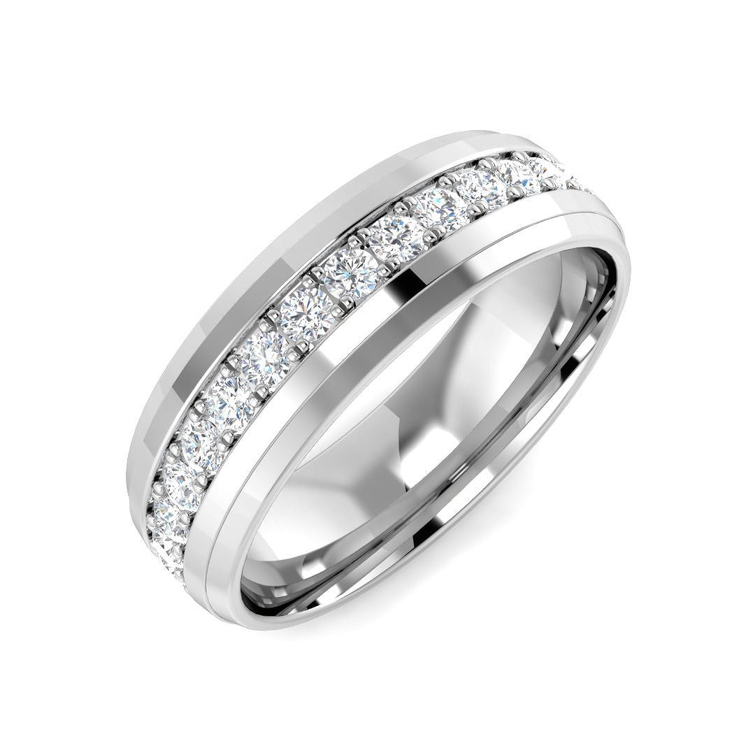 Round Diamond Full Eternity Ring | Lab & Natural | 1.00 Ct | Heavy Band