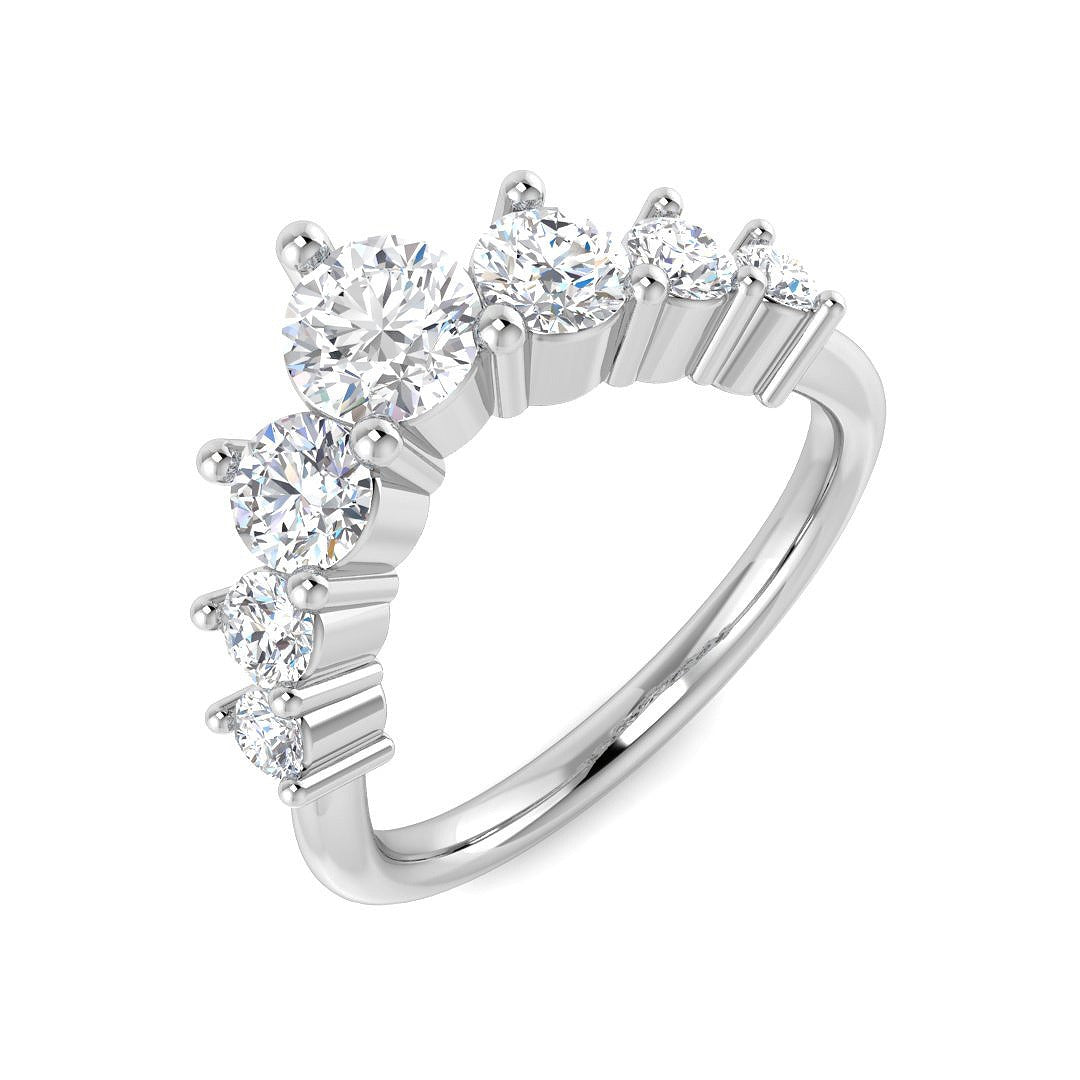 1.34Ct Lab Grown Diamond Ring in 9k White Gold | Ring Size - M
