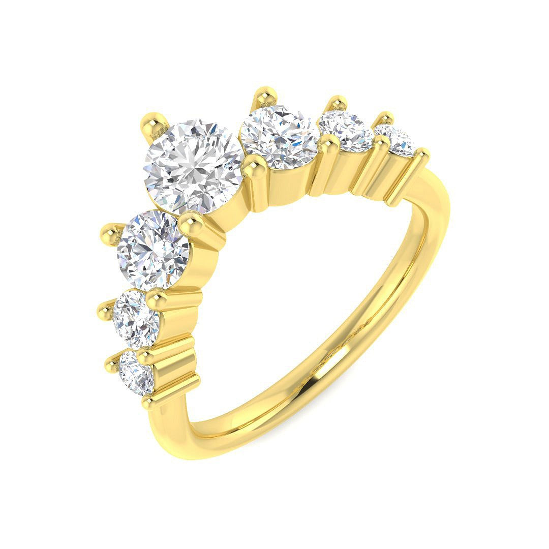 1.34Ct Lab Grown Diamond Ring in 9k Yellow Gold | Ring Size - M