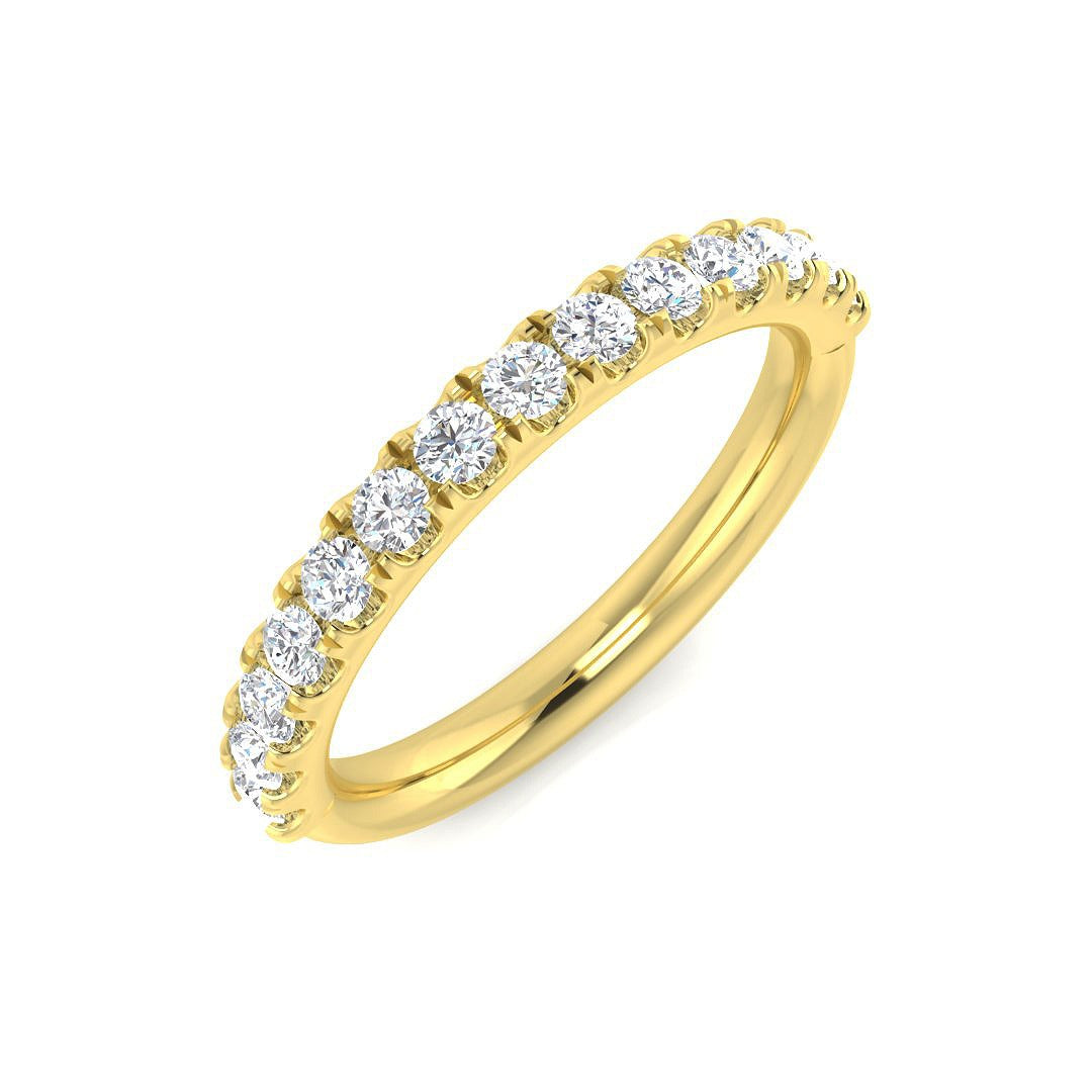 0.5Ct Lab Grown Diamond Ring in 9k Yellow Gold | Ring Size - M