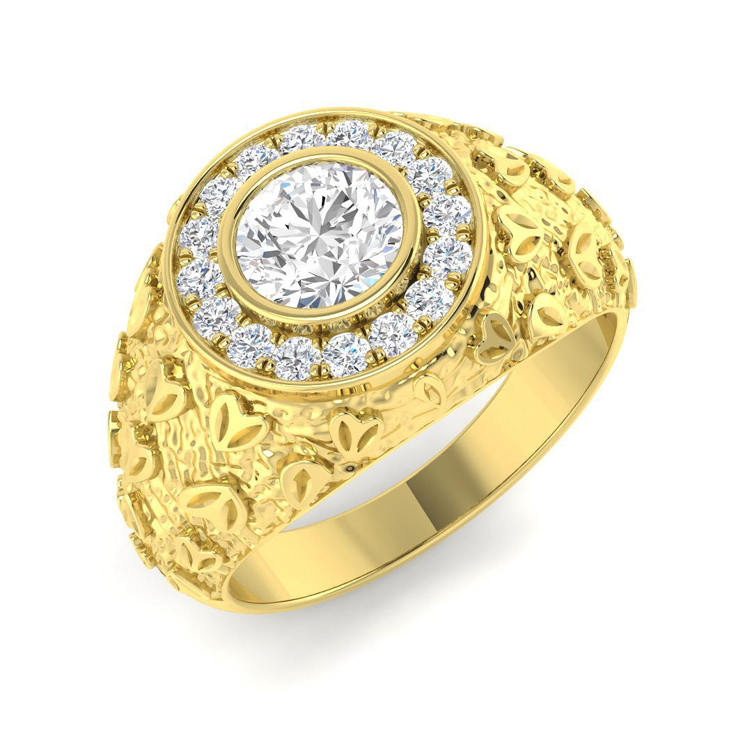 1.28Ct Lab Grown Diamond Ring in 9k Yellow Gold | Ring Size - M