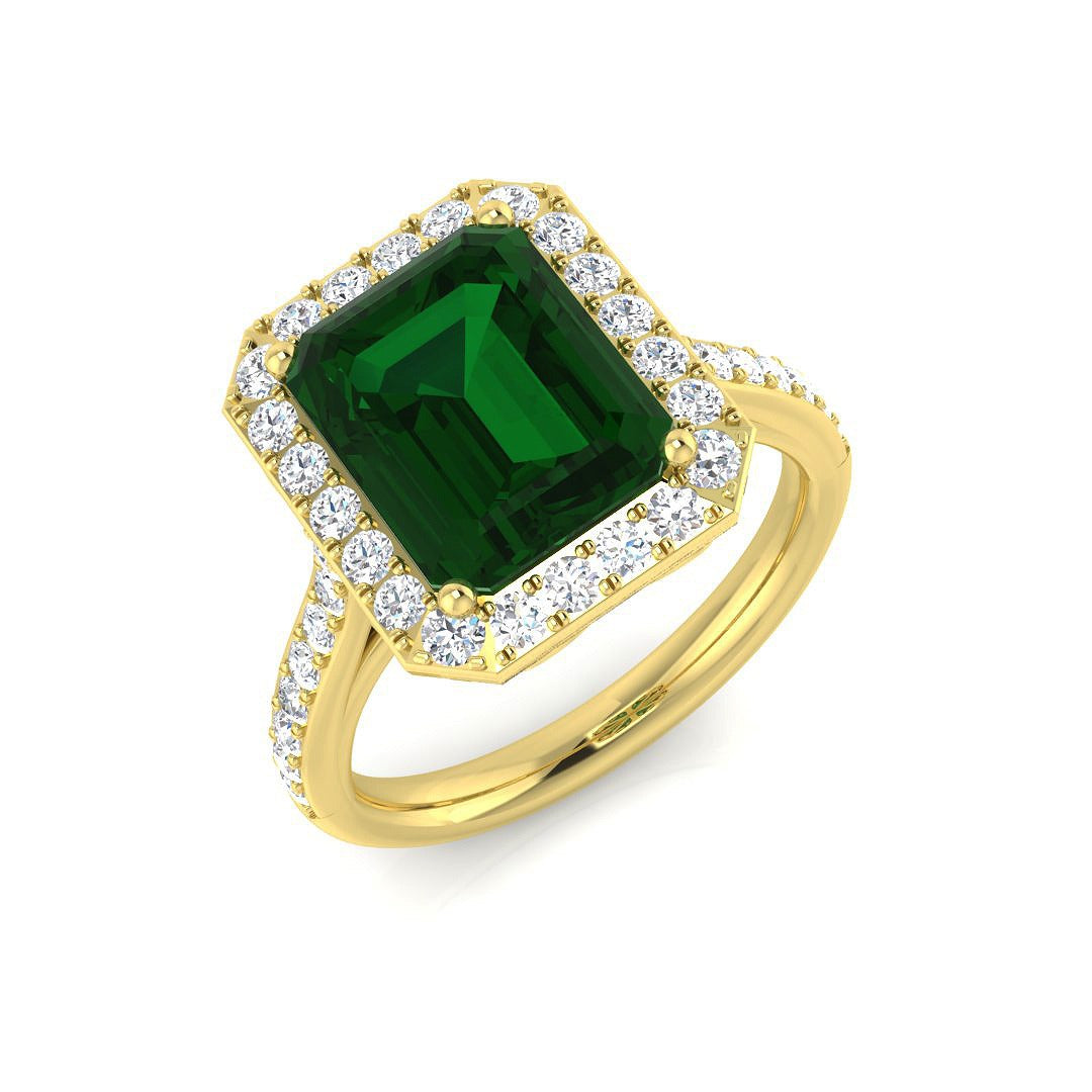 3.19Ct Lab Grown Diamond Ring in 9k Yellow Gold | Ring Size - M