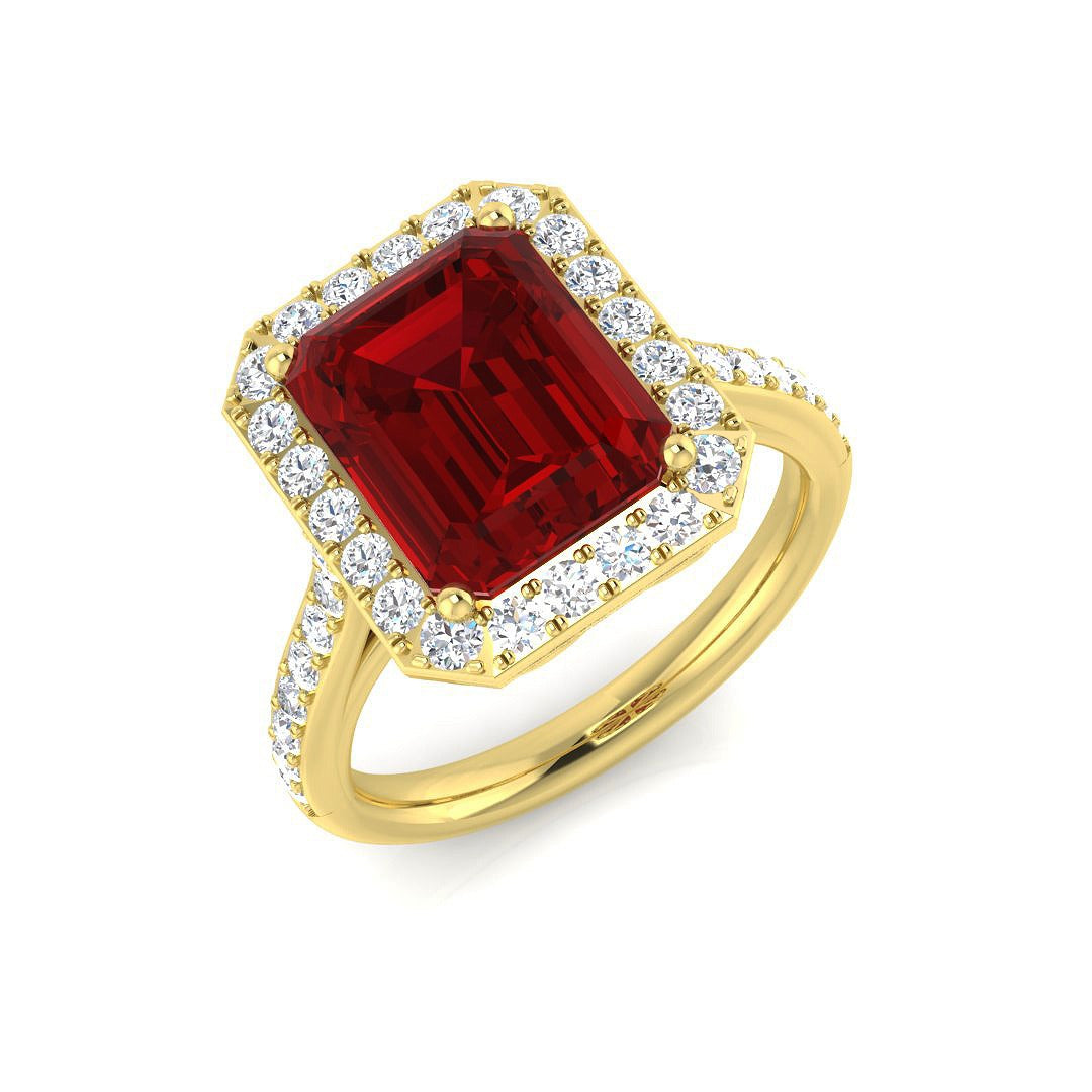 4.93Ct Lab Grown Diamond Ring in 9k Yellow Gold | Ring Size - M