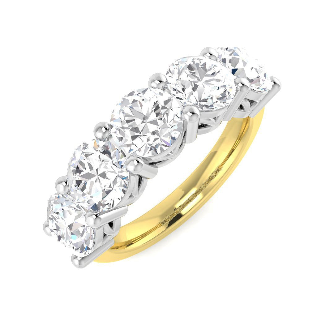 3.88Ct Lab Grown Diamond Ring in 9k Yellow Gold | Ring Size - M