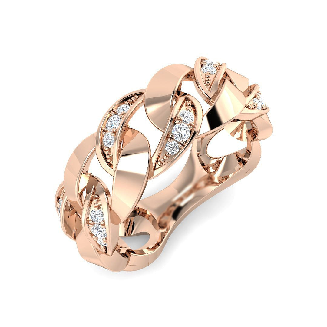 Diamond Woven Band Fancy Ring | 0.2ct | Hallmarked Gold & Platinum
