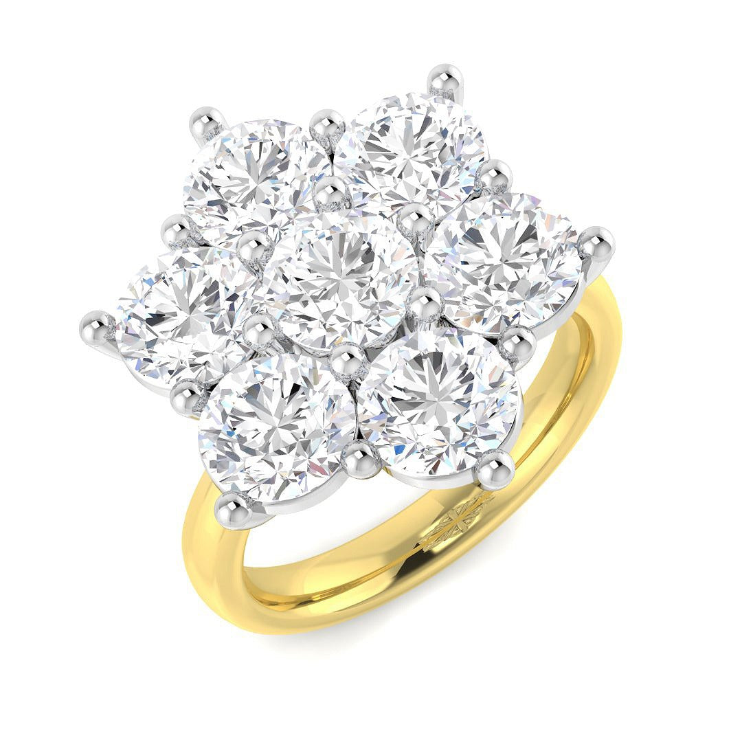 4.79Ct Lab Grown Diamond Ring in 9k Two Tone | Ring Size - M