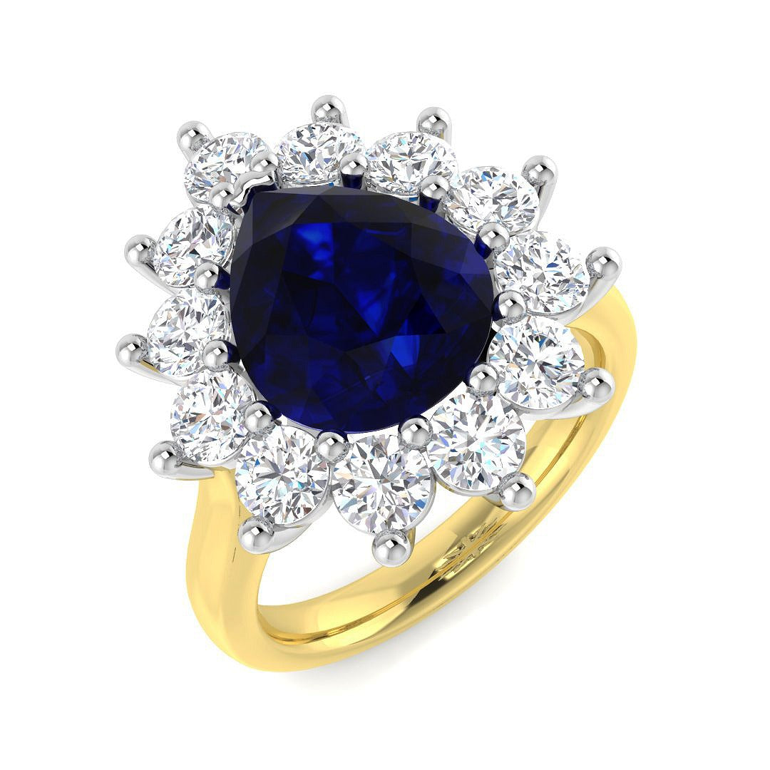 5.85Ct Lab Grown Diamond Ring in 9k Two Tone | Ring Size - M