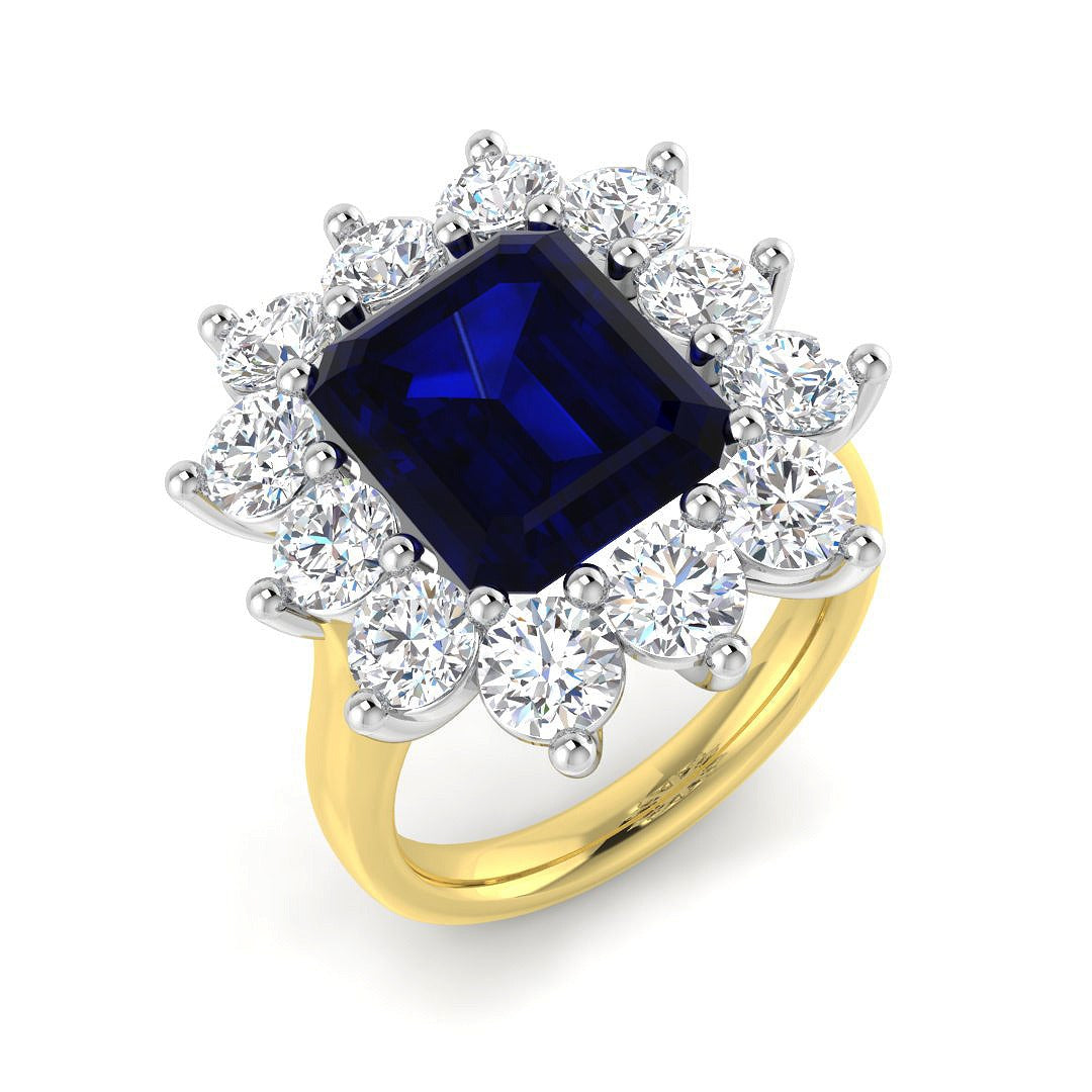 9.23Ct Lab Grown Diamond Ring in 9k Yellow Gold | Ring Size - M