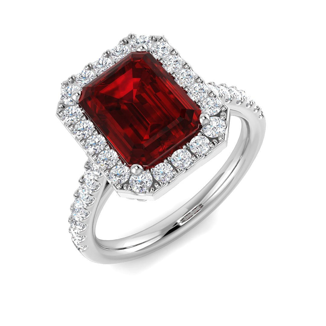 4.04Ct Lab Grown Diamond Ring in 9k White Gold | Ring Size - M