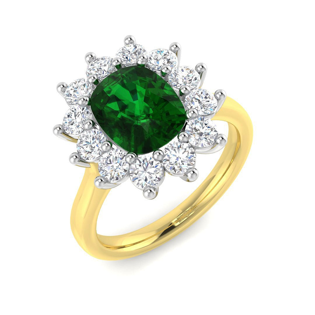 2.93Ct Lab Grown Diamond Ring in 9k Yellow Gold | Ring Size - M