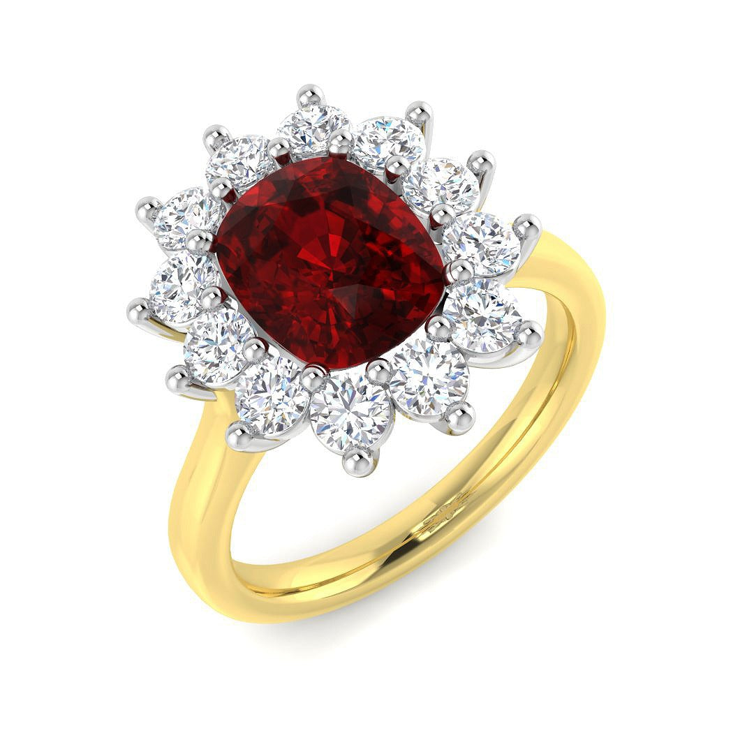3.85Ct Lab Grown Diamond Ring in 9k Yellow Gold | Ring Size - M
