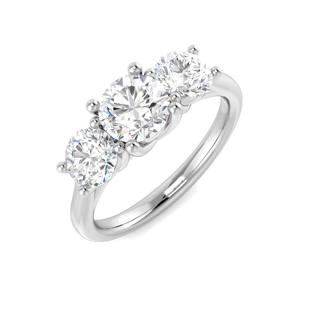 1.93Ct Lab Grown Diamond Ring in 9k White Gold | Ring Size - M