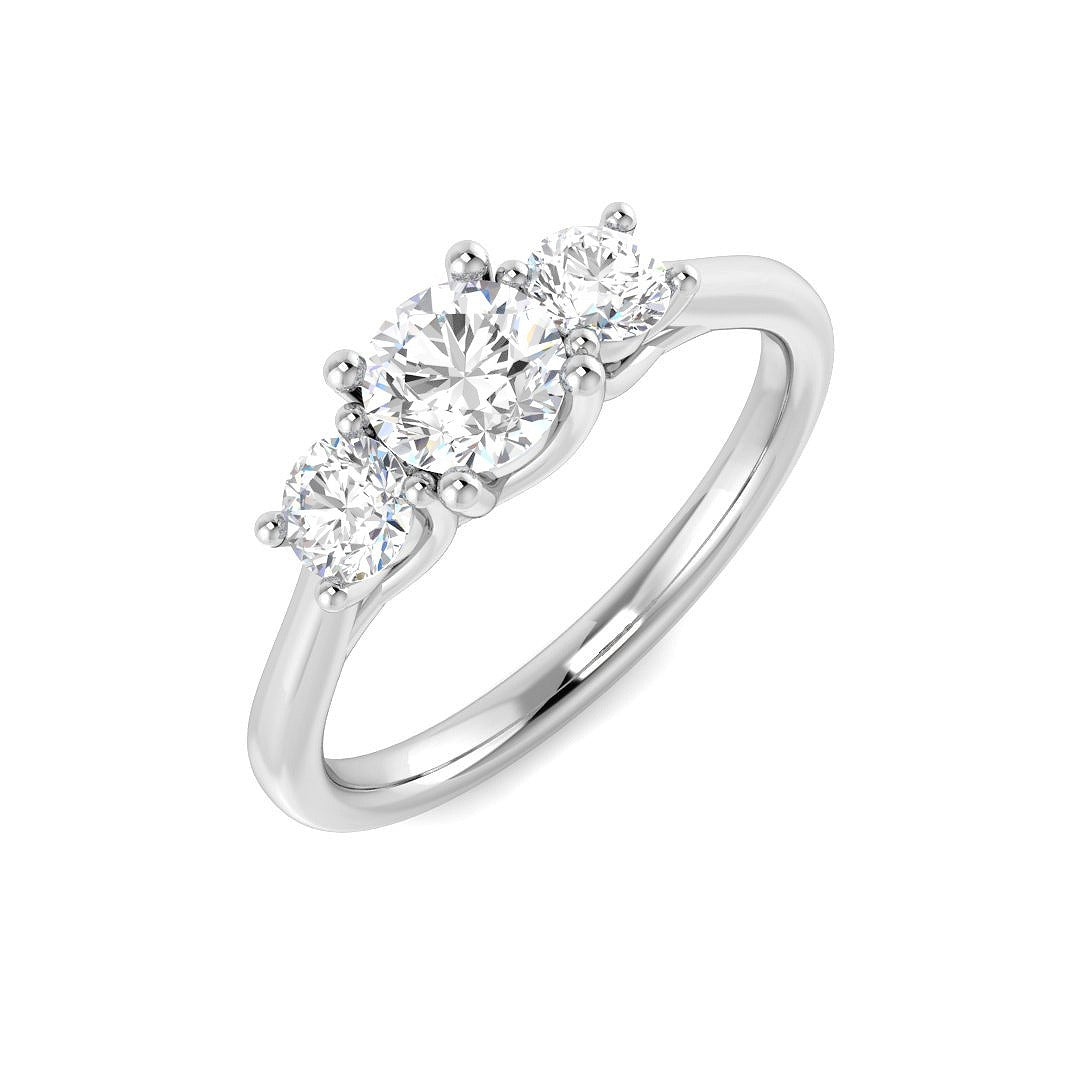 0.88Ct Lab Grown Diamond Ring in Platinum | Ring Size - M