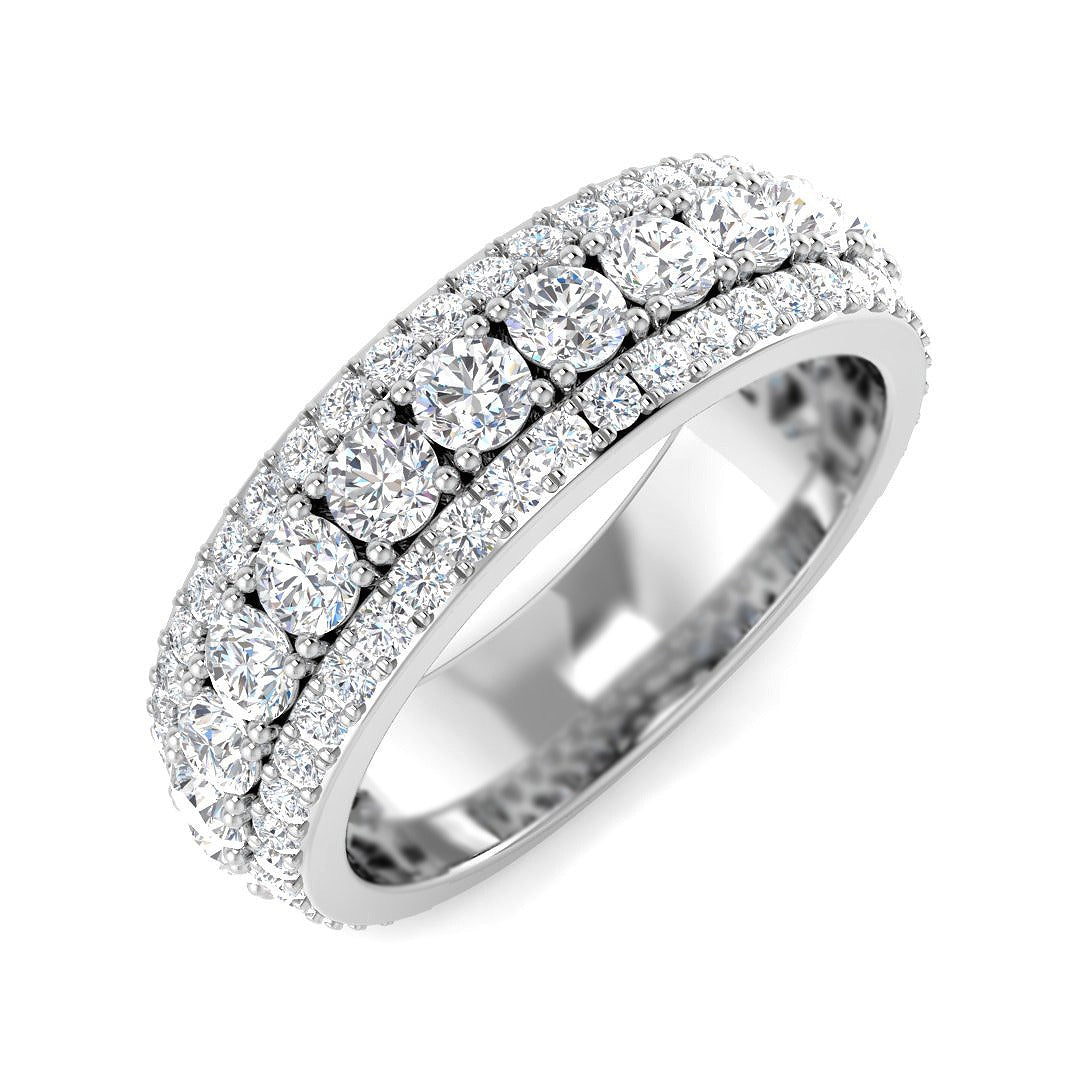 Diamond Wokibg Half Eternity Ring | 2.5ct | Hallmarked Gold & Platinum