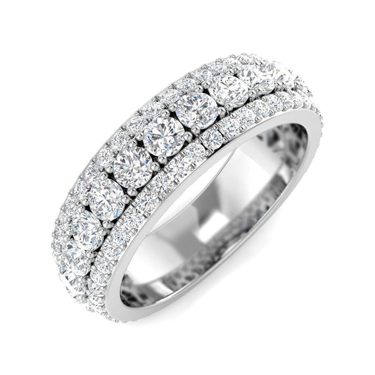 Diamond Half Eternity Ring | 2.5ct | Hallmarked Gold & Platinum