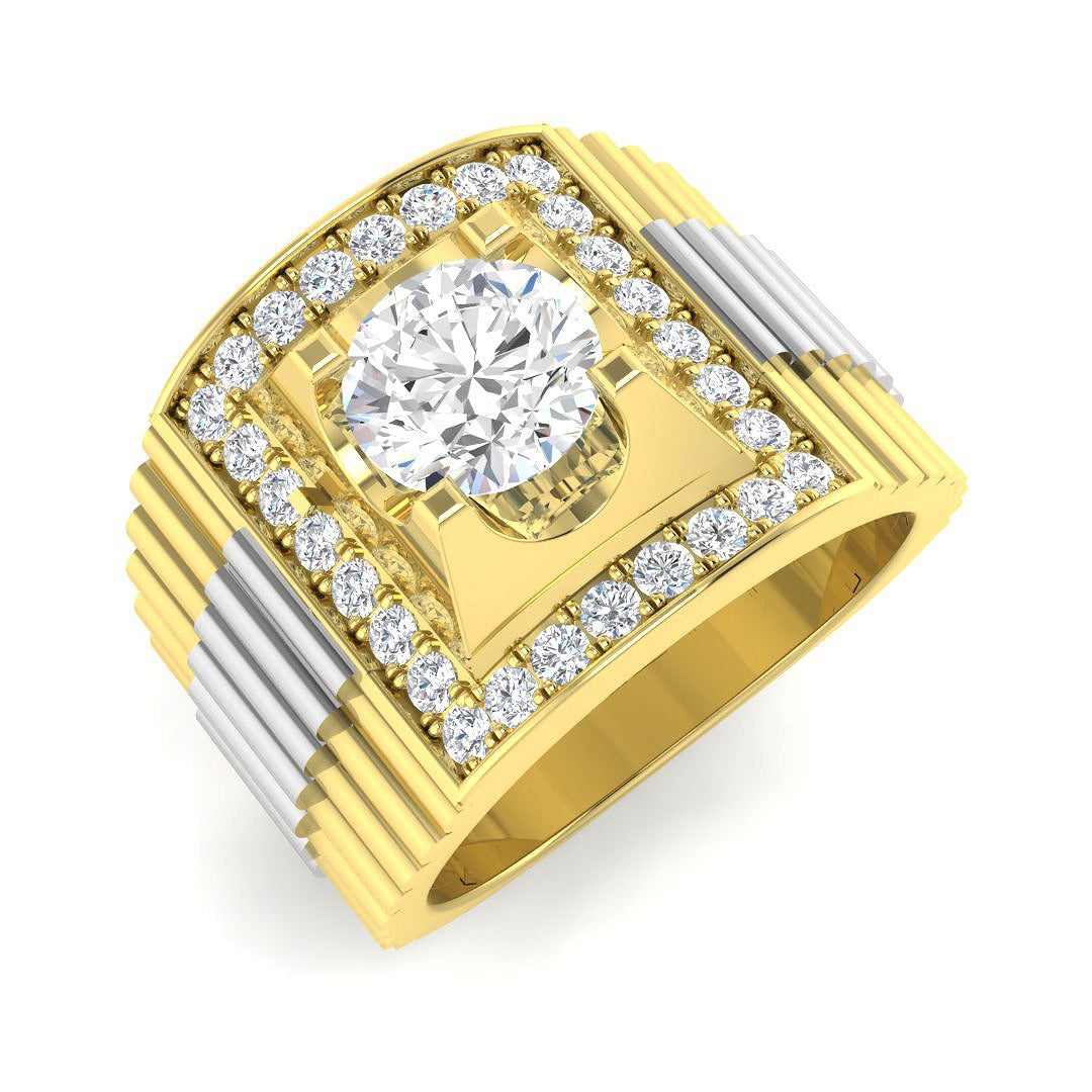 1.53Ct Lab Grown Diamond Ring in 9k Yellow Gold | Ring Size - M