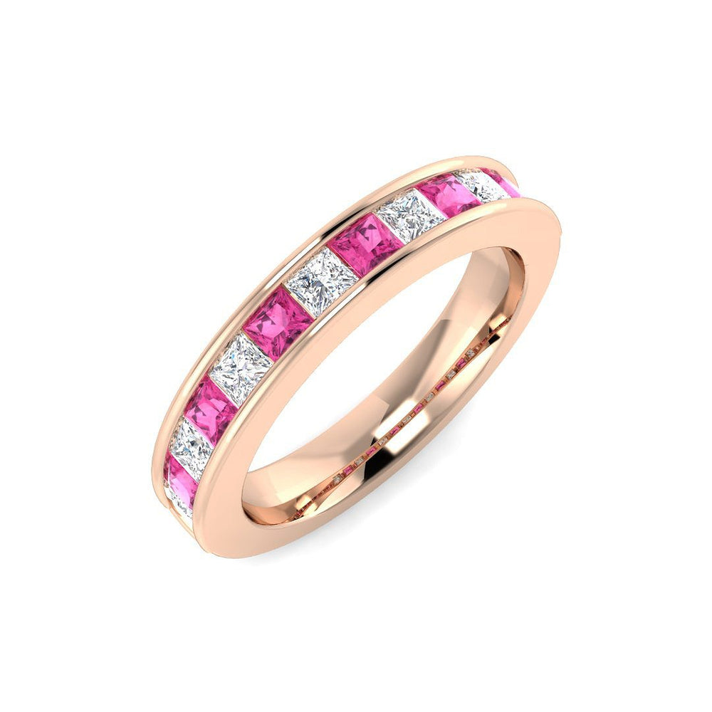 Pink Sapphire Channel Set Ring