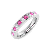 Pink Sapphire Half Eternity Ring