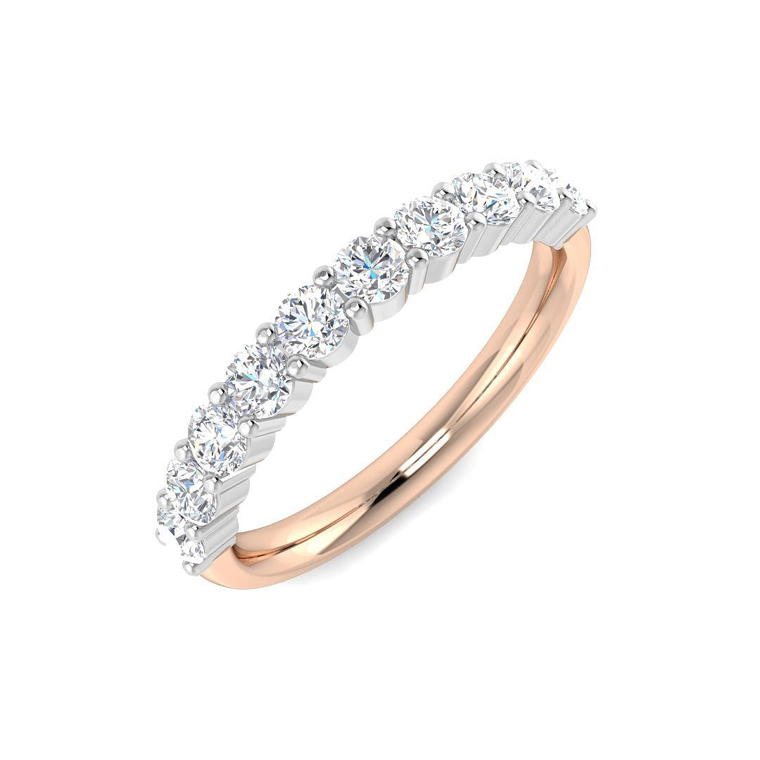 Diamond Csybebabk Half Eternity Ring | 0.75ct