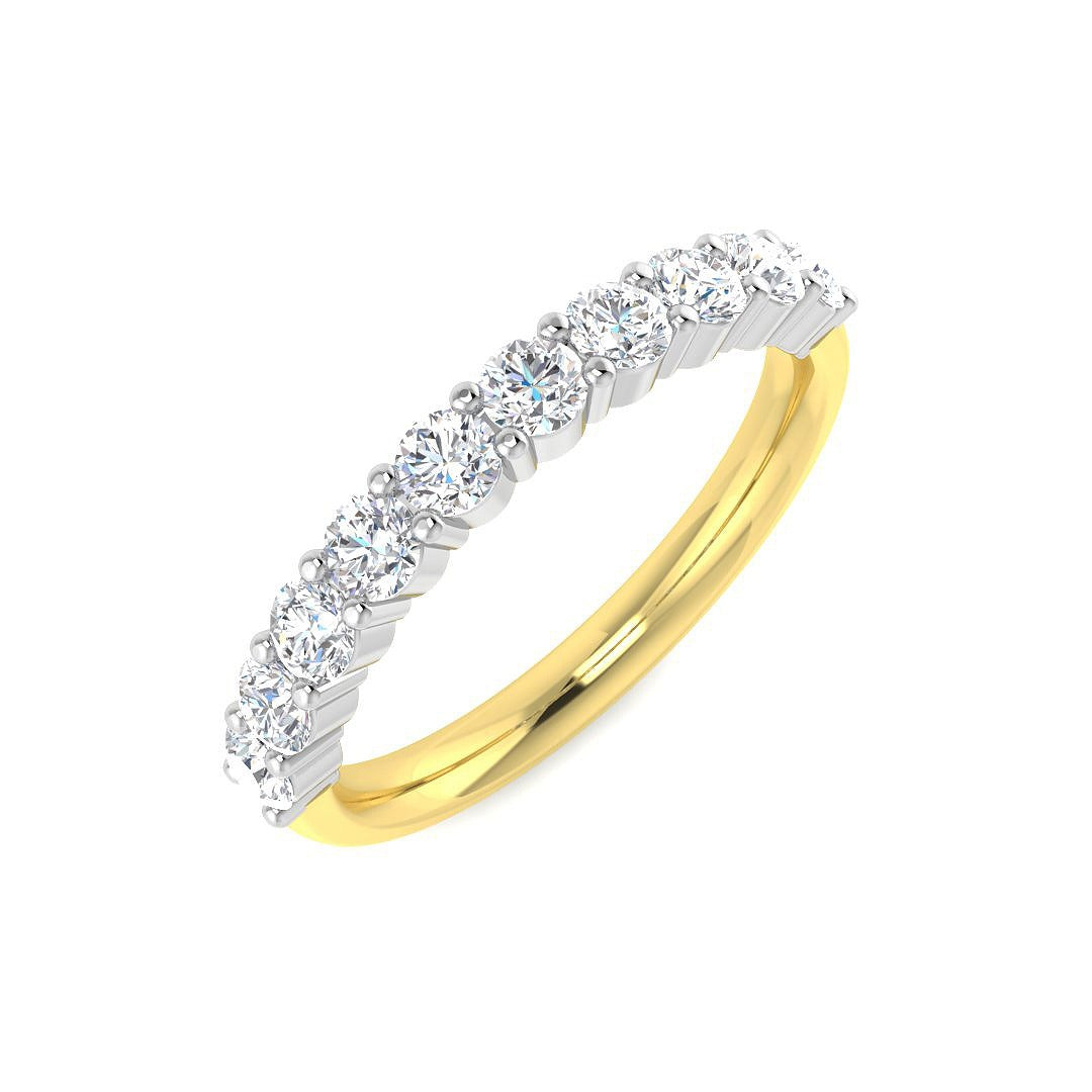 Diamond Csybebabk Half Eternity Ring | 0.75ct