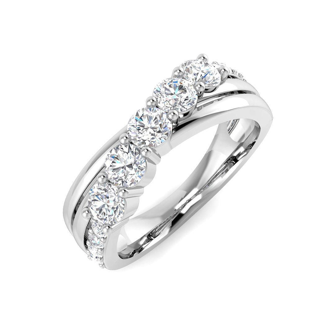 0.93Ct Lab Grown Diamond Ring in 9k White Gold | Ring Size - M