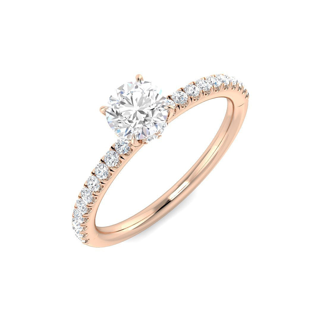 Diamond Hereforb Engagement Ring | 0.75ct | Hallmarked Gold & Platinum