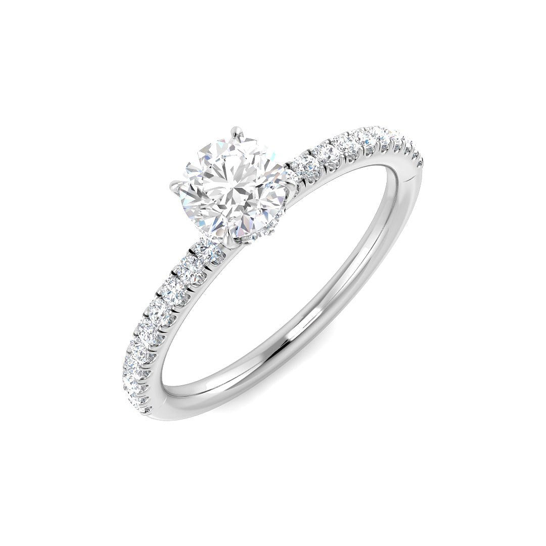 Diamond Hereforb Engagement Ring | 0.75ct | Hallmarked Gold & Platinum