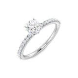 Diamond Hereforb Engagement Ring | 0.75ct | Hallmarked Gold & Platinum