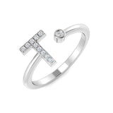 Diamond Aberyktwyth Initials Ring | 0.1ct | Hallmarked Gold & Platinum
