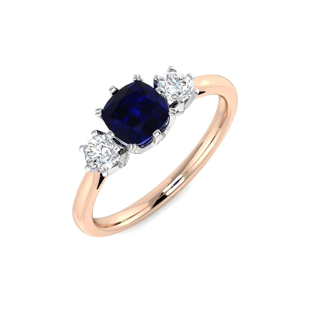 Diamond Gasakhiesk Blue Sapphire Ring | 1ct - 2.25ct