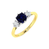Diamond Gasakhiesk Blue Sapphire Ring | 1ct - 2.25ct