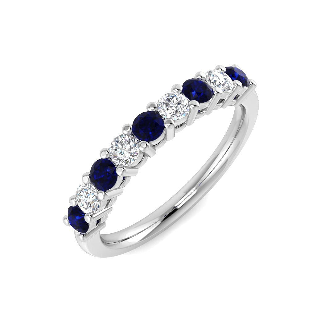 Diamond Houbksow Blue Sapphire Ring | 0.75ct