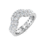 Wishbone Full Eternity Ring | 2.50ct Lab & Natural Diamonds | UK Hallmarked