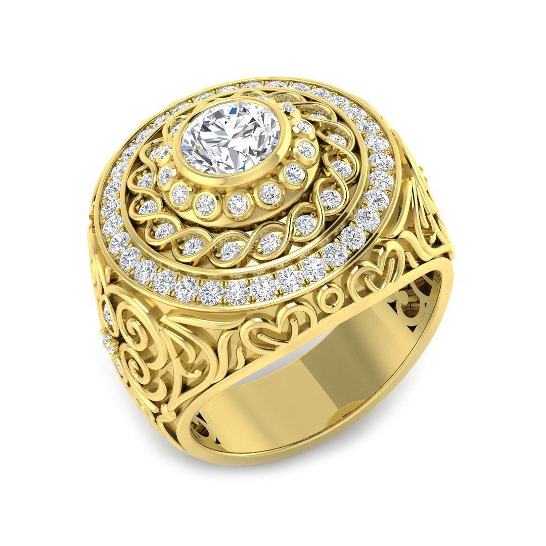 1.81Ct Lab Grown Diamond Ring in 9k Yellow Gold | Ring Size - M