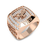 Luxury Eagle Crest Diamond Fancy Ring | 0.75ct | Hallmarked