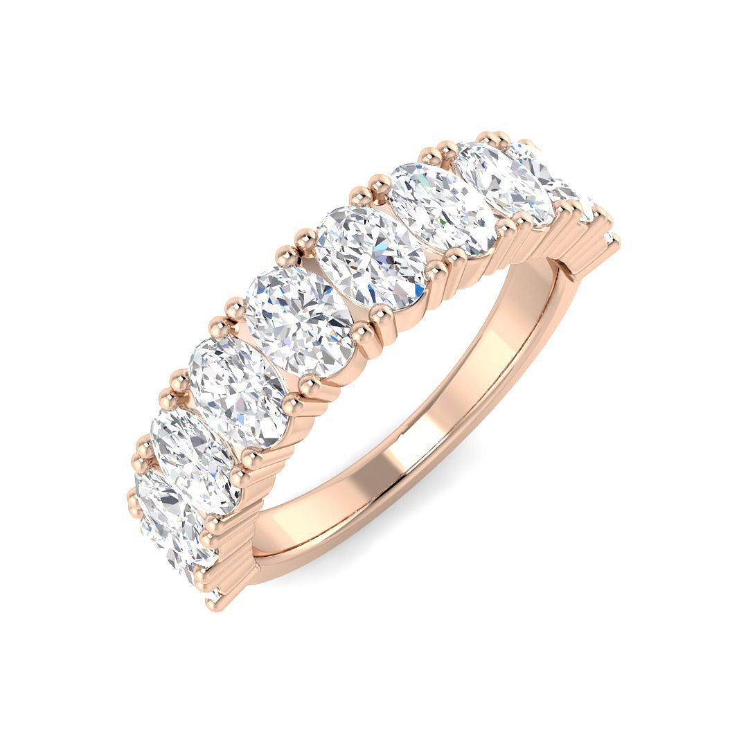 Diamond Airbrie Half Eternity Ring | 2ct | Hallmarked Gold & Platinum