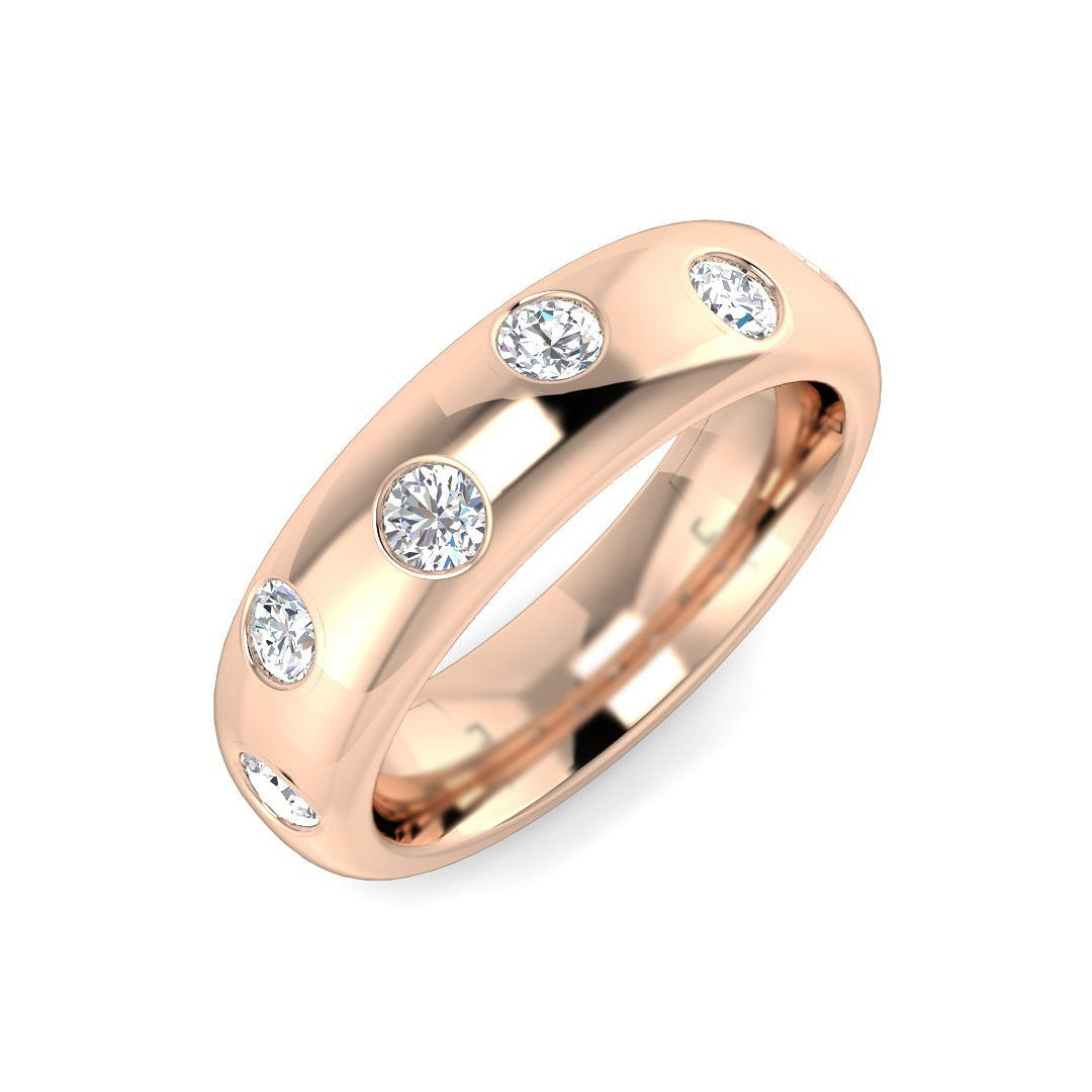 Diamond Corfe Half Eternity Ring | 0.5ct | Hallmarked Gold & Platinum
