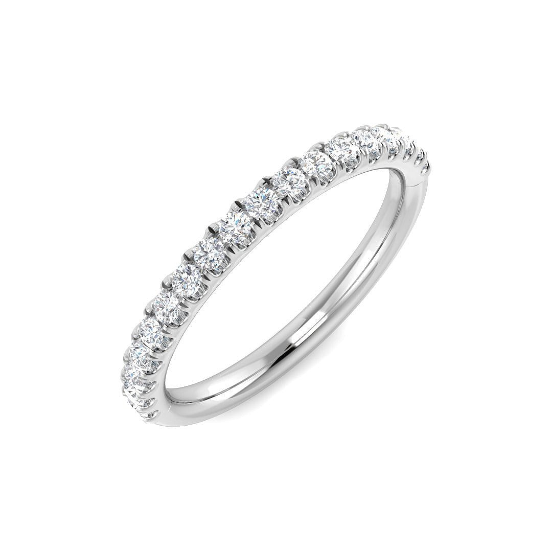 0.30Carat D-E/VS Lab Grown Diamond Half Eternity Wedding Ring 950 Platinum Ready To Ship