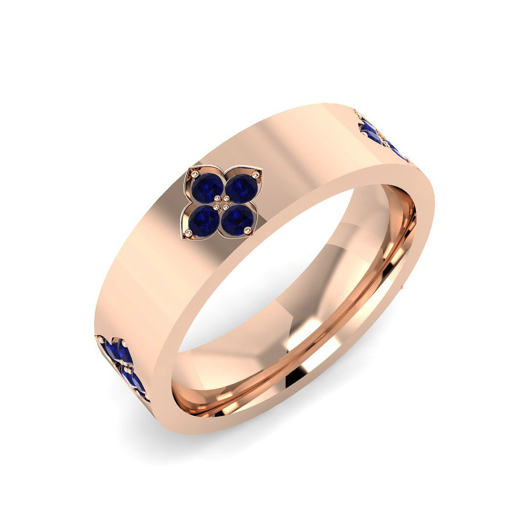 Blue Sapphire Diamond Fancy Ring | 0.3ct - 0.33ct