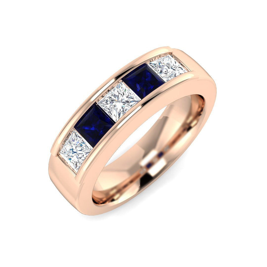 Diamond Warkworth Blue Sapphire Ring | 1.25ct