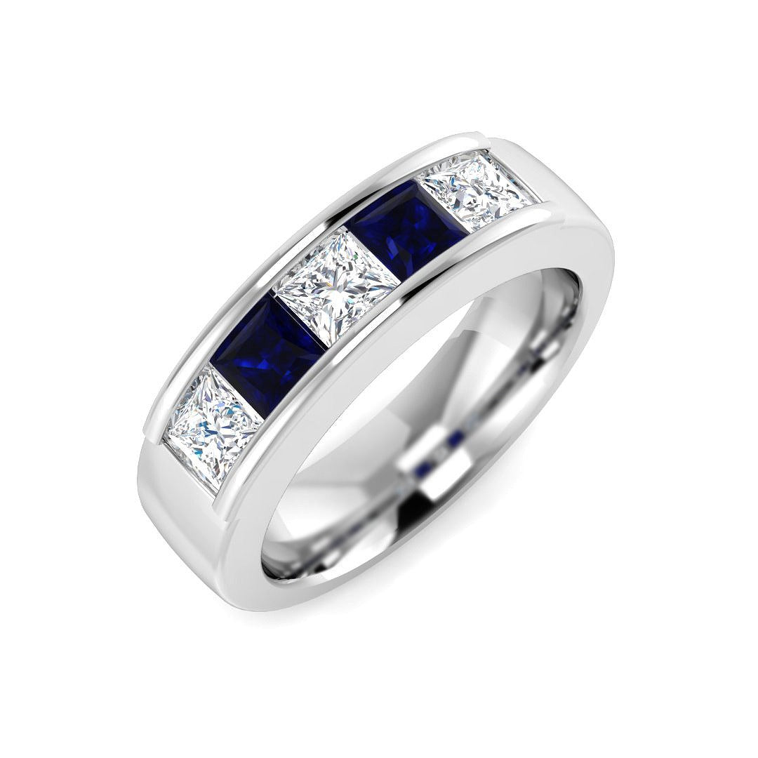 Diamond Warkworth Blue Sapphire Ring | 1.25ct