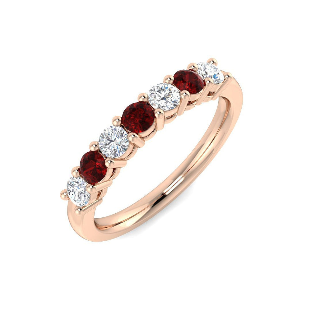 Red Gemstone Eternity Ring