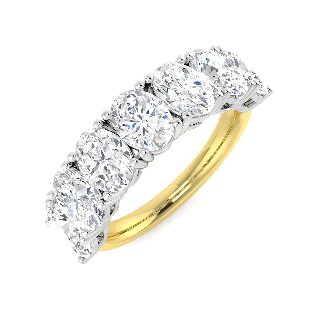 Diamond kherborbe 6-10 Stone Ring | 3.5ct | Hallmarked Gold & Platinum