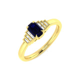 Diamond sulsow Blue Sapphire Ring | 0.75ct