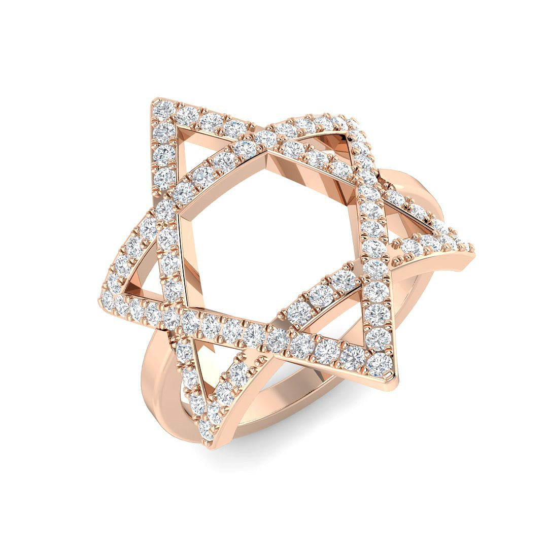 Diamond Tibtages Fancy Ring | 0.75ct | Hallmarked Gold & Platinum