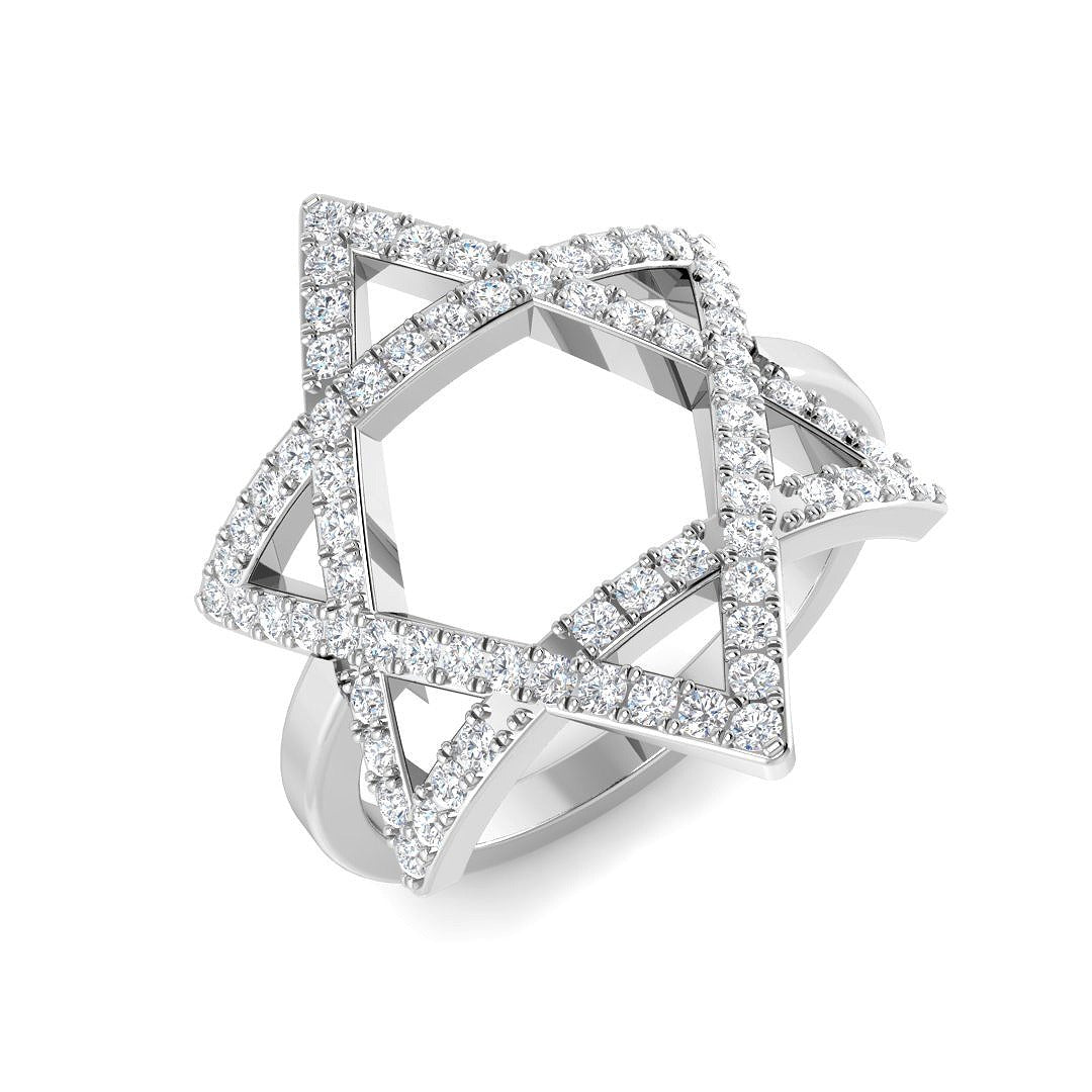 Diamond Tibtages Fancy Ring | 0.75ct | Hallmarked Gold & Platinum